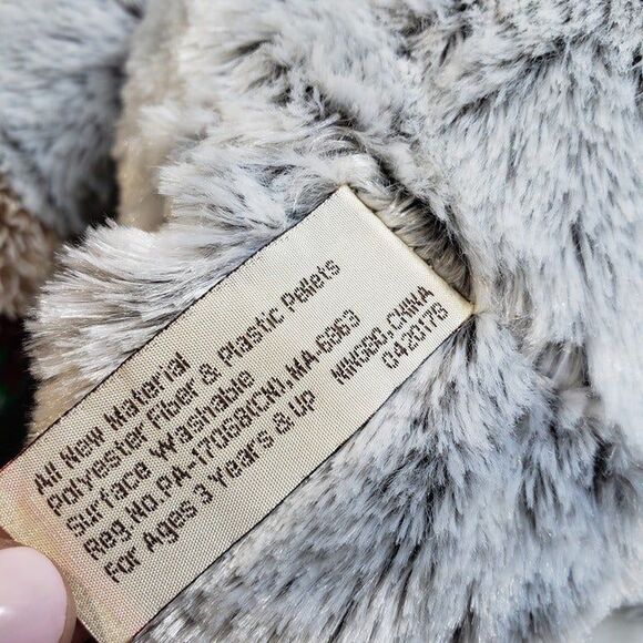 Adorable Huggable Hugfun Christmas Gray Teddy Bear Plush Stuffed Animal 17" - Picture 6 of 8